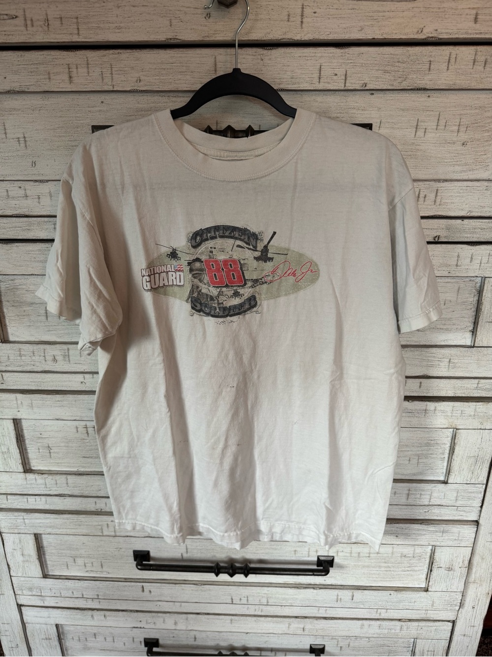 White Short-Sleeve Graphic Tee with 88 Crest